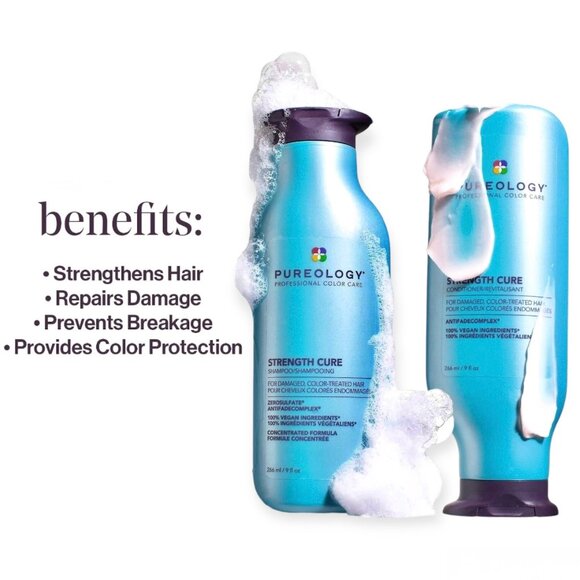 Pureology—Strength Cure Shampoo & Conditioner Sample Set (50mL ea) *New* - Picture 5 of 7